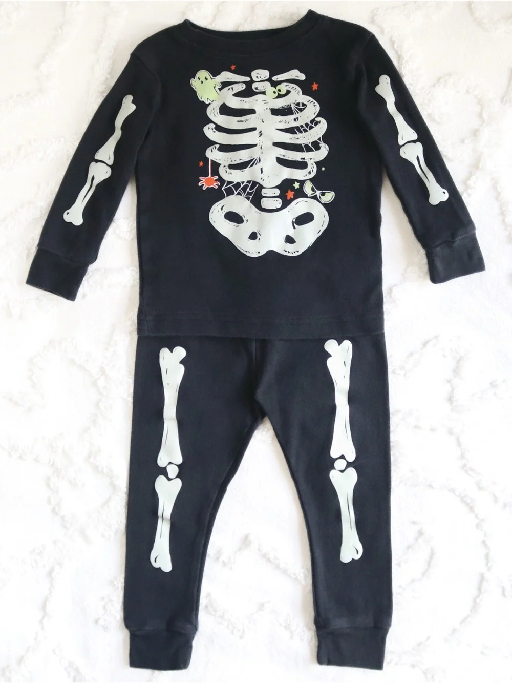Carters | Glow in the Dark Skeleton Bones Halloween PJ Set Baby Boy Baby Girl